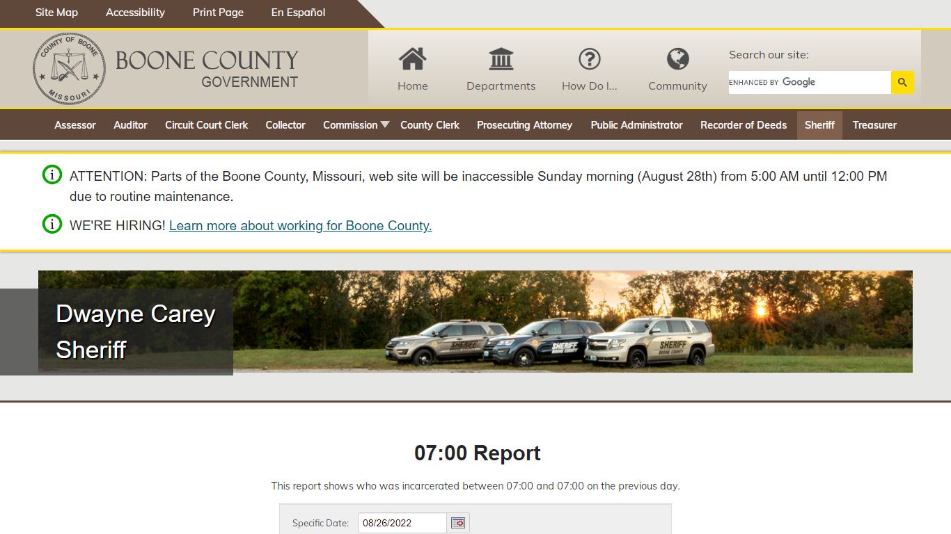 07:00 Report - Boone County, Missouri